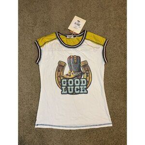 NWT Womens Tshirt Rodeo Cowgirl Wild Western Graphic Casual Boho Basic SMALL